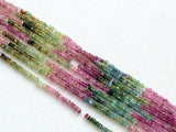 2.5mm Multi Tourmaline Faceted Rondelle Beads, 13 Inches Multi Tourmaline