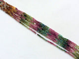 2.5mm Multi Tourmaline Faceted Rondelle Beads, 13 Inches Multi Tourmaline