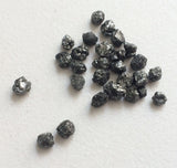 4-6mm Black Raw Rough Diamond Conflict Free For Jewelry (1Ct To 10Ct Options)
