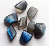 9-18mm Labradorite Fancy Gemstones, Faceted Blue Fire Gems, Loose 5 Pcs