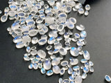 3x4mm-8x10mm Rainbow Moonstone Oval Plain Flat Back Cabochons, Rainbow Moonstone