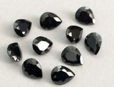 2x3mm Black Cubic Zirconia, Loose Pear Cut Zircon, Faceted Zirconia, CZ Diamonds