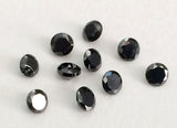 1mm Black Cubic Zirconia, Loose Round Zircon, Faceted Zirconia, Sparkling Black