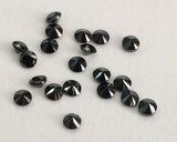 3mm Black Cubic Zirconia, Loose Round Zircon, Faceted Zirconia, Sparkling Black