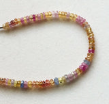 3 mm Multi Sapphire Faceted Rondelles, Multi Sapphire Beads For Jewelry, Multi