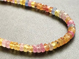 3 mm Multi Sapphire Faceted Rondelles, Multi Sapphire Beads For Jewelry, Multi