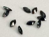 1.5x3mm Black Cubic Zirconia, Loose Marquise Zircon Faceted Sparkling CZ Diamond