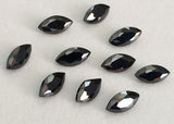 1.5x3mm Black Cubic Zirconia, Loose Marquise Zircon Faceted Sparkling CZ Diamond