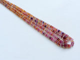 2-5-5mm Multi Sapphire Faceted Spacer Beads, Multi Sapphire Faceted Tyre, Multi