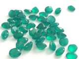 7x9mm Green Onyx Oval Cut Stone, Green Onyx Faceted Gem, Onyx Oval Cut Stones