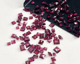 3-5mm Garnet Square Gemstones, Loose Garnet Faceted Lot, Garnet Princess Cut