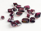 4x6mm-5x7mm Garnet Emerald Cut Gemstones, Loose Garnet Faceted Rectangle Stones