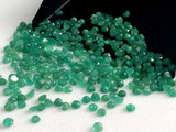 3-4mm Emerald Faceted Round Stones, Natural Loose Emerald Gemstone Lot