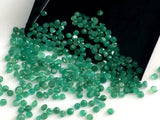 3-4mm Emerald Faceted Round Stones, Natural Loose Emerald Gemstone Lot