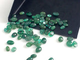 3x4mm - 4x6mm Emerald Plain Oval Stones, Natural Loose Emerald Gemstone Lot