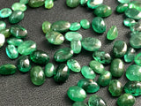 3x4mm - 4x6mm Emerald Plain Oval Stones, Natural Loose Emerald Gemstone Lot