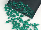 4x5mm-6x8mm Green Onyx Mix Shape Gemstone Lot, Green Onyx Plain Oval Pear Stone