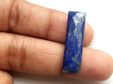 28x8mm Lapis Lazuli, Lapis Lazuli Faceted Both Side Fancy Rectangle Stones 4 Pcs