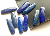 28x8mm Lapis Lazuli, Lapis Lazuli Faceted Both Side Fancy Rectangle Stones, 2 Pcs Loose Lapis Lazuli For Jewelry