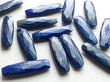 28x8mm Lapis Lazuli, Lapis Lazuli Faceted Both Side Fancy Rectangle Stones, 2 Pcs Loose Lapis Lazuli For Jewelry