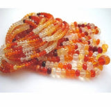 4-5mm Fire Opal Plain Rondelle Bead Mexican Fire Opal Smooth Rondelles Fire Opal