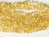 7-8 mm Citrine Step Cut Faceted Tumbles, Orange Citrine Beads, Natural Citrine