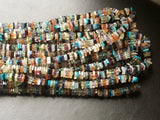 5 mm Multi Gemstone Heishi Beads, Multi Gemstone Flat Square Spacer Beads, Multi