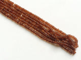5-5.5 mm Hessonite Garnet Wheel Beads, Natural Hessonite Garnet Tyre Beads