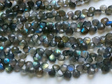 9 mm Labradorite Faceted Heart Beads, Labradorite Fire Gem Stone, Labradorite