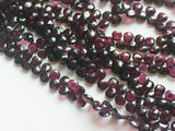 7.5-8 mm Natural Garnet Faceted Heart Beads, Garnet Beads, Garnet Faceted Heart