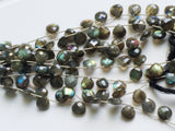 13-14 mm Labradorite Faceted Heart Bead, Labradorite Fire Gem Stone, Labradorite