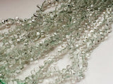 5x8 mm Green Amethyst Beads, Natural Green Amethyst Plain Pear Briolettes