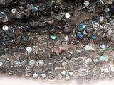 5.5 mm Labradorite Plain Heart Beads, Labradorite Heart Beads, Blue Fire Stone