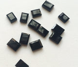 9x11-9x12mm Black Onyx Rectangle Table Cut Cabochon, Faceted Onyx Gemstones