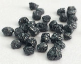 3.5-5mm Black Raw Diamond Conflict Free For Jewelry (1Ct To 100Ct Options)