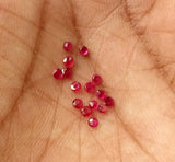1-2mm Ruby Round Cut Stones, Natural  For Jewelry (1Ct To 10Cts) - PGPA163A