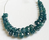 4-4.5mmApprox Blue Diamond Faceted Briolette Beads, Natural Sparkling Tear Drop