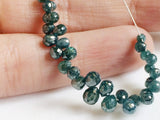 4-4.5mmApprox Blue Diamond Faceted Briolette Beads, Natural Sparkling Tear Drop