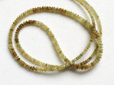 1.5-2.5mm Yellow Sparkling Diamonds Yellow Faceted Diamond Saucer / Thali Beads