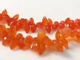 5x9 mm-7x14 mm Carnelian Bead, Carnelian Faceted Puffed Marquise Bead, Carnelian