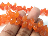 5x9 mm-7x14 mm Carnelian Bead, Carnelian Faceted Puffed Marquise Bead, Carnelian