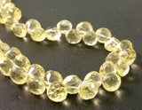 6-7 mm Lemon Quartz Faceted Onion Beads, Faceted Lemon Quartz Onion Briolettes