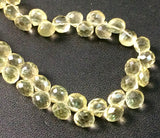 6-7 mm Lemon Quartz Faceted Onion Beads, Faceted Lemon Quartz Onion Briolettes