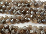 9-10mm Boulder Opal Facet Heart Bead Boulder Opal Facet Heart Briolettes 4 In