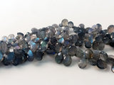 5x8 mm-8x12 mm Labradorite Faceted Pear Beads, Natural Labradorite, Beautiful