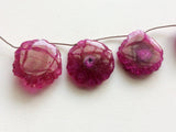 26-35 mm Pink Solar Quartz, 7Pcs Solar quartz Beads, Stalactite Slice, Natural