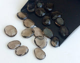 12-18mm Smoky Quartz Cabochons, Smoky Quartz Rose Cut Flat Back Cabs