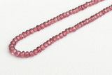 3mm Garnet Faceted Beads, Garnet Faceted Rondelle Beads, 13 Inch Natural Garnet