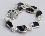 5mm-6mm Black Diamond Slice Connector Chains 925 Silver Chain Wire Wrapped