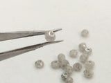 3mm Gray White Sparkling Diamonds, Faceted Diamond Rondelle Beads, 0.7mm Hole